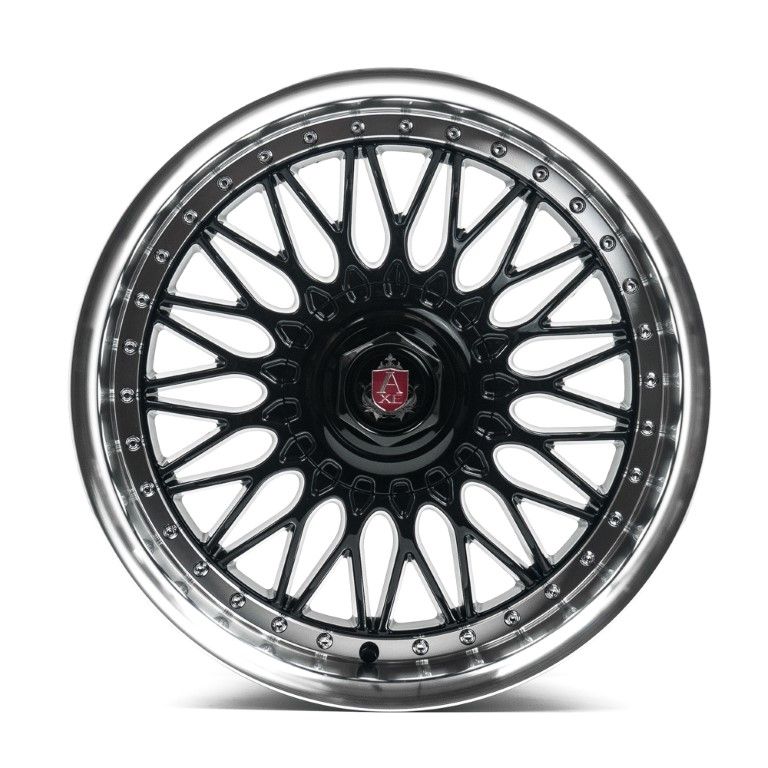 Axe Wheels<br>EX10 - Black Polished Lip (18x9)